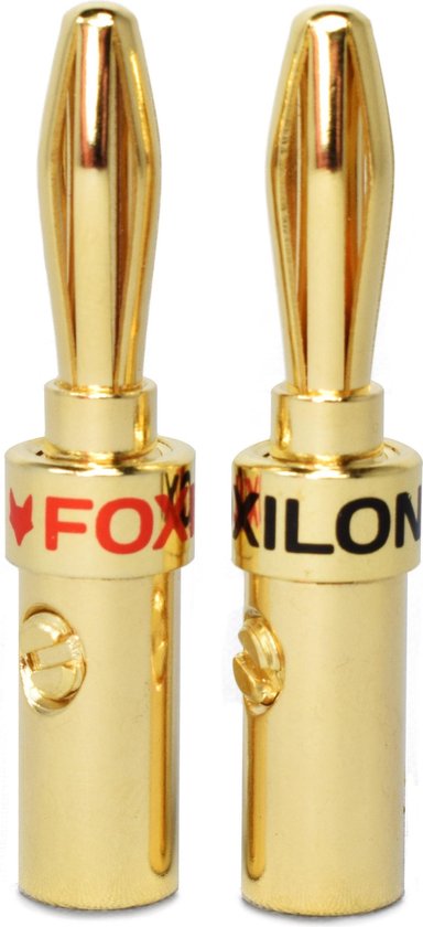 FOXILON HQ Banaanstekkers 4mm (paar) | bol.com