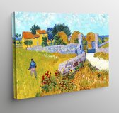 Canvas boerderij in de Provence - Vincent van Gogh - 70x50cm