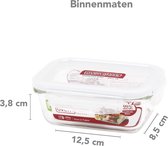 Lock&Lock Glazen vershoudbakjes | Ovenschaaltjes met deksel - Set van 4 stuks - 380 ml - 15 x 11 cm