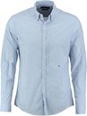 Replay lichtblauw gestreept regular fit overhemd - valt 1 maat kleiner - Maat M