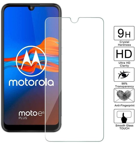 Etui Portefeuille Motorola Moto E6 Plus Rose avec 2 Pièces de Glas Ecran en Verre