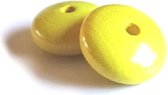 Houten disc 20 mm geel, 20 st