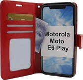 Motorola Moto E6 Play - Bookcase Rood - portemonee hoesje