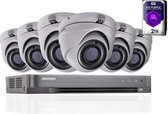 HIKVISION 5 MP CCTV-beveiligingssysteem 4K DVR 8CH 2 TB H.265 + HIK 5 MP 2,8 mm 6X camera's, outdoor, nachtzichtapparaat, uitrusting, DS-7208HUHI-K1 DS-2CE56H1T-ITM