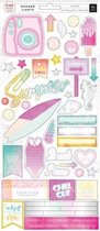 Pink Paislee Summer lights stickers 2stuks holographic