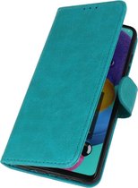 Hoesje Geschikt voor Samsung Galaxy A01 - Book Case Telefoonhoesje - Kaarthouder Portemonnee Hoesje - Wallet Cases - Groen