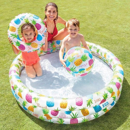 Intex - Piscine gonflable pour enfants avec ballon de plage et piscine -  132 x 28 cm
