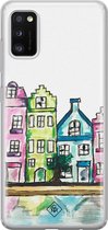 Samsung A41 hoesje siliconen - Amsterdam | Samsung Galaxy A41 case | multi | TPU backcover transparant