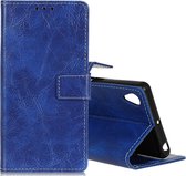 Retro Crazy Horse Texture Horizontale Flip Leather Case voor Huawei Honor 8S, met houder & kaartsleuven & fotolijst (blauw)