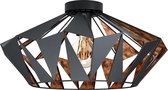 EGLO Carlton 6 Plafondlamp - E27 - Ø 47 cm - Zwart/Koper