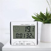 LOUZIR Digitale LCD-display Thermometer / Hygrometer / Klok / Alarm Temperatuur / Vochtigheidsmeter