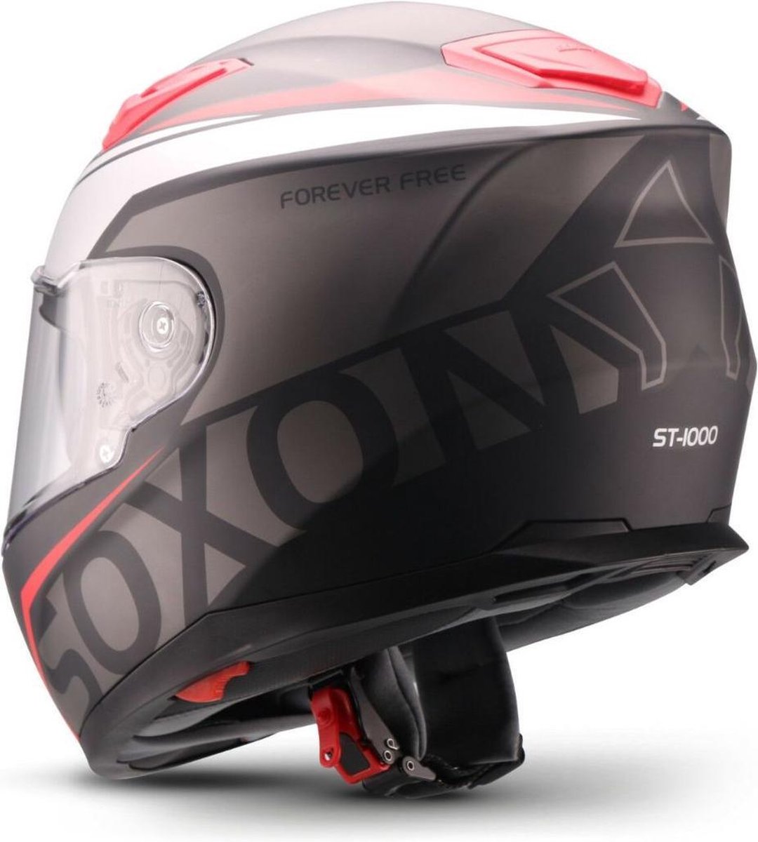 SOXON ST-1001 integraal helm, motorhelm, scooterhelm ECE keurmerk, Rood, S  hoofdomtrek | bol.com