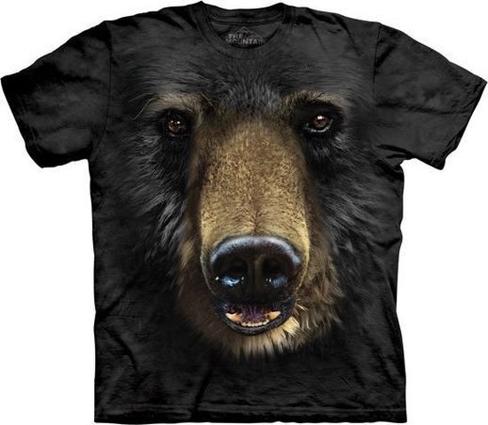 T-shirt Black Bear Face S