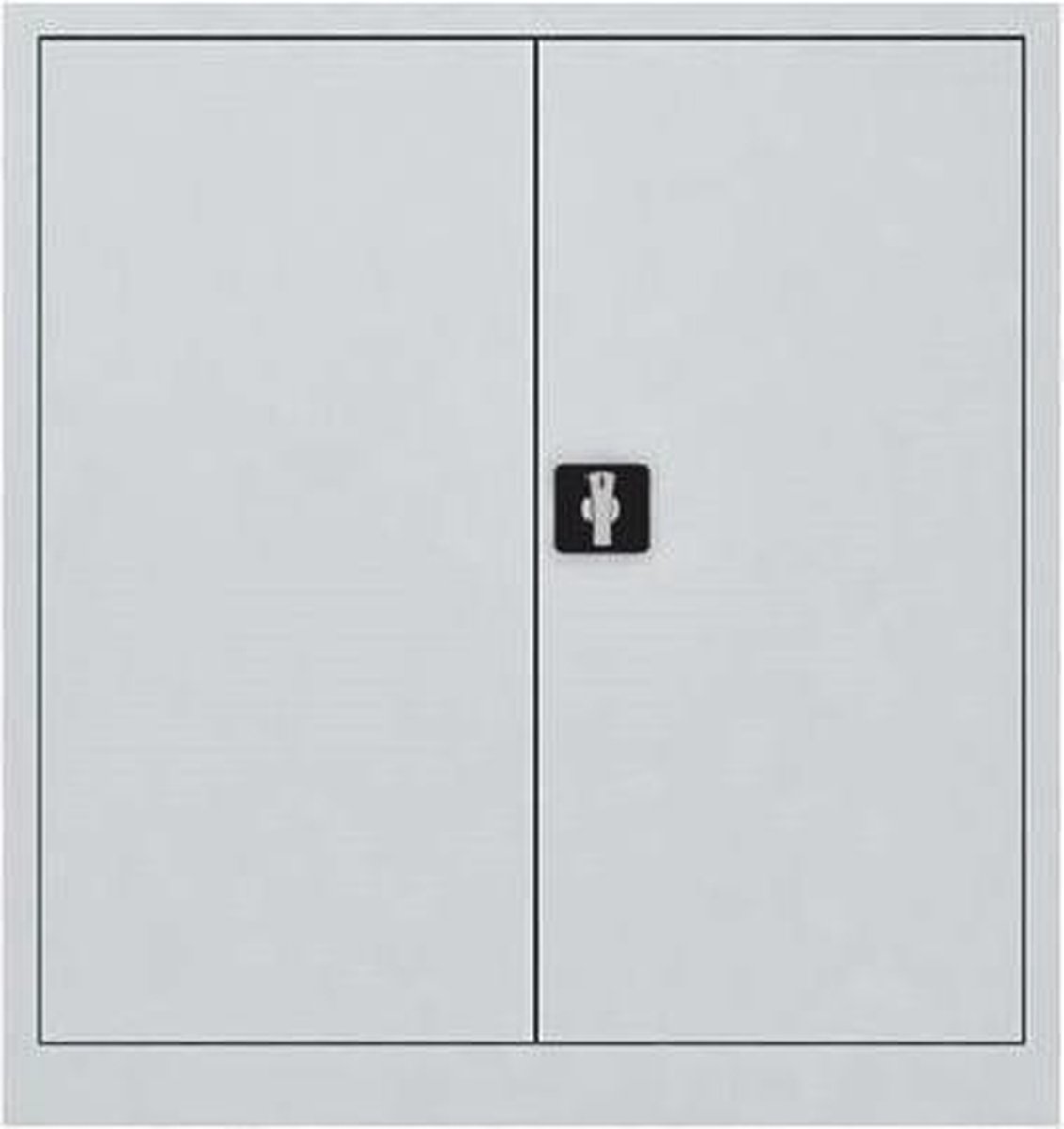 Draaideurkast Archiefkast Kantoorkast Grijs RAL 7035 75 x 80 x 38 Metalen kast - Opbergkasten 2 deuren staal Lockerkast