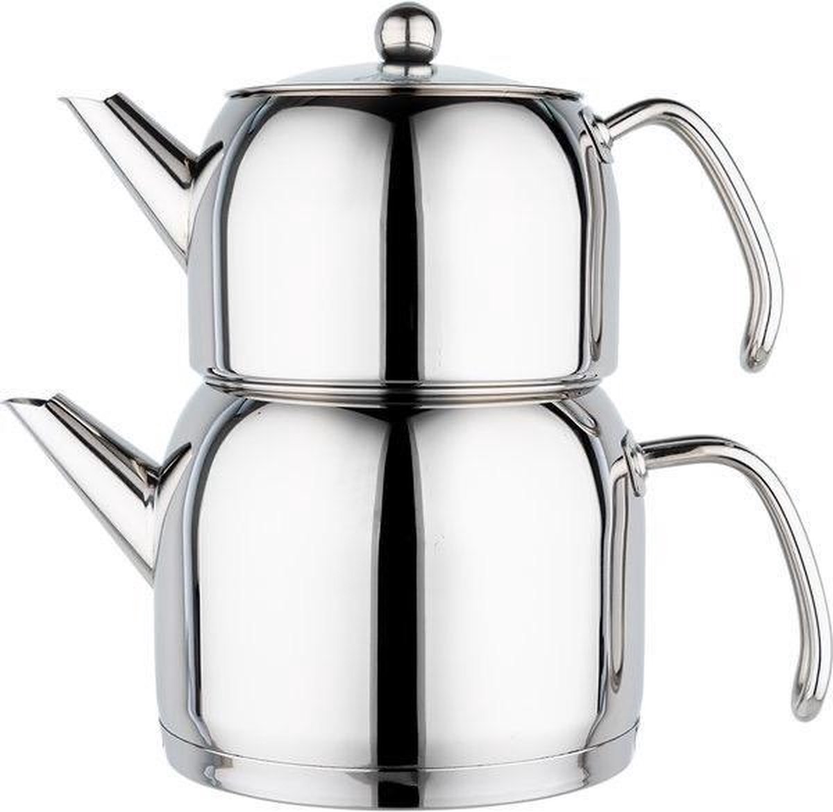 Almina Demora - Theepot Set - 0.7L + 1.5L - Edelstaal 18/10 - Inductie - Turkse Theepot