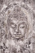 Huile sur toile - Bouddha - hauteur 180 cm