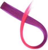 Hairextension Paars / Roze - Clip In Haar - Haar Extension - Nephaar - Kunsthaar - Carnaval - Verkleden