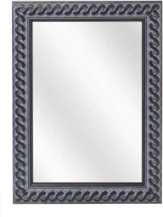 Miroir avec cadre en bois tressé - Vieux Zwart - 40x60 cm