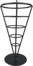 Moderne Industriële Friet / Frietzakhouder / Patat houder CORA - Zwart - Metaal - Ø 10.5 x h 23.5 cm