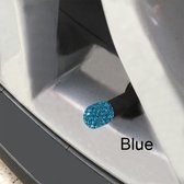 Ventieldopjes - kristal - blauw - blingbling