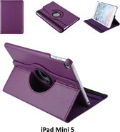 Apple iPad Mini 5 Paars 360 graden draaibare hoes - Book Case Tablethoes
