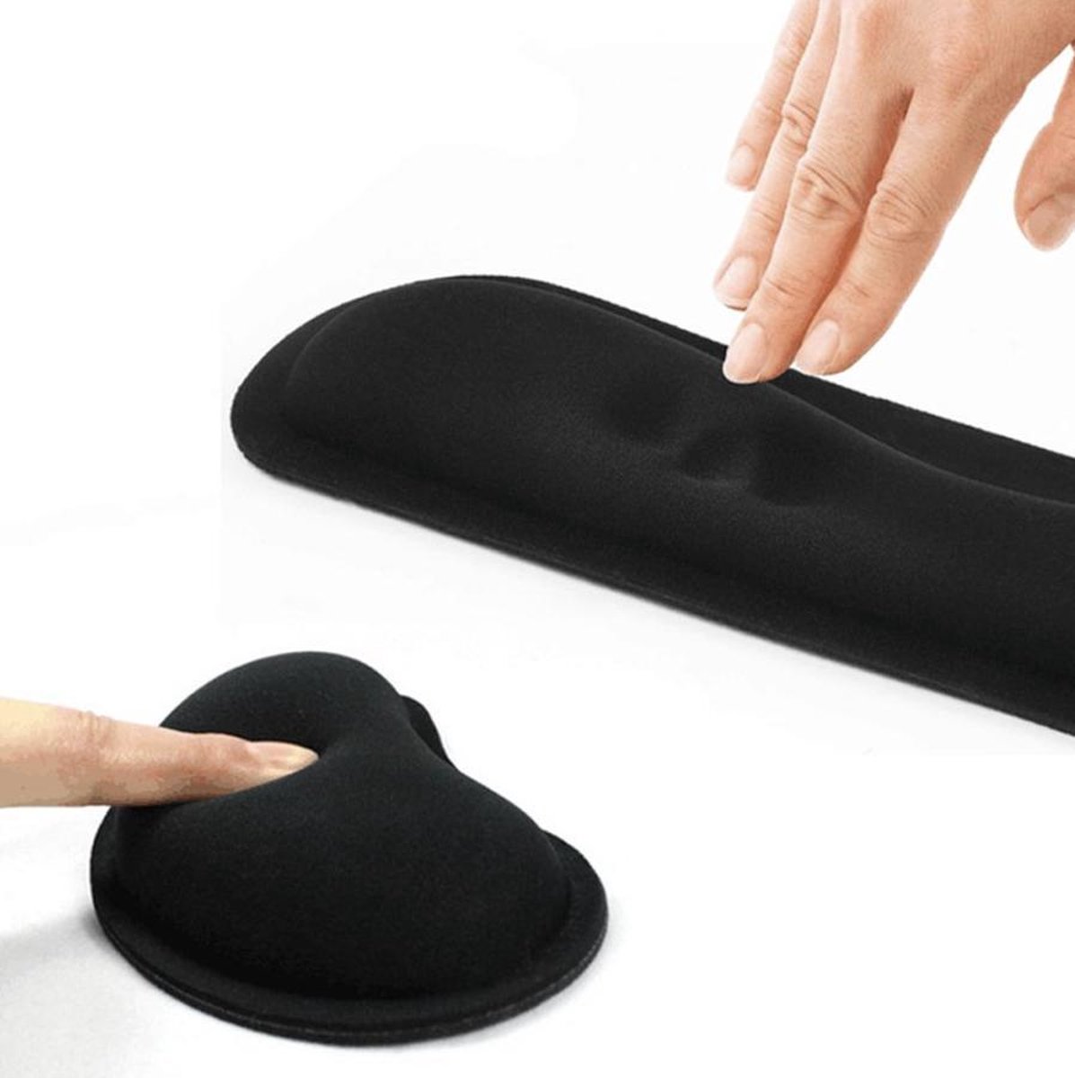 Gel muismat polssteun - Toetsenbord - anti-slip - Muis - 2 STUKS - voor draadloze muis - ergonomische muismat