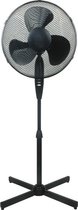 Statiefventilator Zwart - Ventilator staand - 16 inch/40 cm diameter - in hoogte instelbaar - 50W – 3 standen