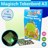 Magisch Tekenbord - Tekenbord voor Kinderen - A3 Formaat - Glow in the Dark - Educatief Speelgoed - Tekenen met licht - LED - Kerstcadeau
