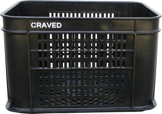 Craved Fietskrat - 30 Liter - Zwart - Inclusief Bevestigingsmateriaal - CRAVED