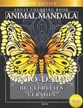 Zoo-Dala Butterflies Version Vol 29, Animal Mandala, Adult Coloring Book