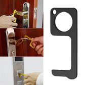 Anti-Besmetting Tool - Pinnen & deur openen - Hygiëne sleutel - Metaal Zwart