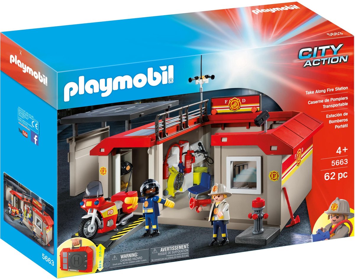 PLAYMOBIL City Action - Meeneem Brandweerkazerne - 5663