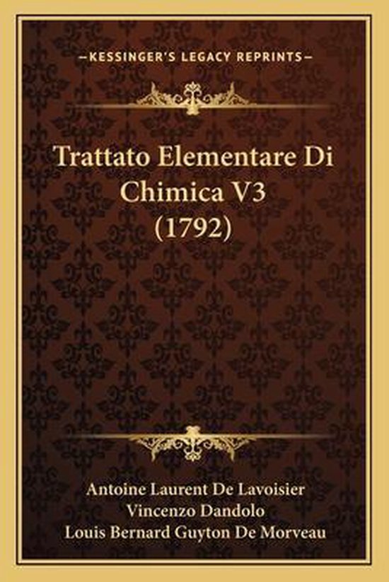 Trattato Elementare Di Chimica V3 (1792) - cover