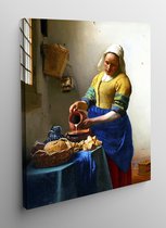 Canvas Het melkmeisje - Johannes Vermeer - 60x80cm
