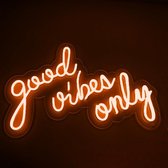 Good Vibes Only Neon LED Light Sign Lamp Verlichting Licht Bord Winkel Display Bedrijfslogo Dim Verstelbaar