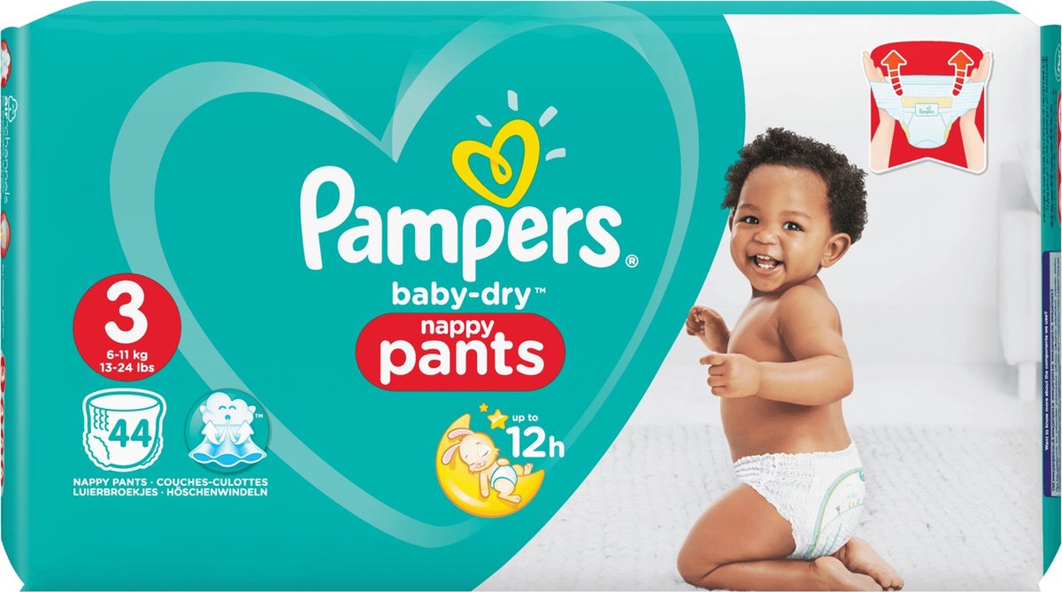 Couches Bébé Pampers - Taille Baby-Dry 3 44 Pièces | bol