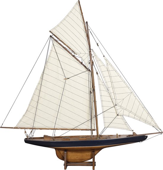 Authentic Models - America's Cup Columbia 1901, Small - boot - schip - miniatuur zeilboot - Miniatuur schip - zeilboot decoratie - Woonkamer decoratie