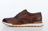 KAMPARA SNEAKER BROGUE SPORT COGNAC MAAT 43