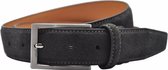 Suede heren riem - Donker grijs - 120 cm