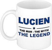 Lucien The man, The myth the legend cadeau koffie mok / thee beker 300 ml