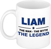 Liam The man, The myth the legend cadeau koffie mok / thee beker 300 ml