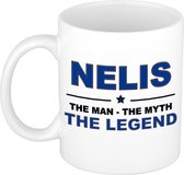 Nelis The man, The myth the legend cadeau koffie mok / thee beker 300 ml