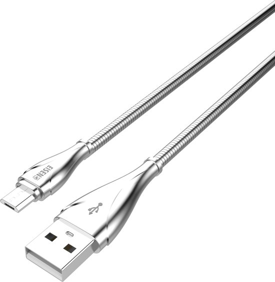 Eisenz LS28 metalen snellader 2.4A USB kabel Lightning - oplaadkabel en  data kabel 1M... | bol.com