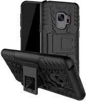 Samsung Galaxy S9 Backcover - Zwart - Shockproof Armor - met kickstand