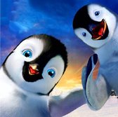 Diamond Painting - Happy Feet - Volwassenen - Kinderen - Complete set - Dieren - Pinguïns - 25 x 25 cm