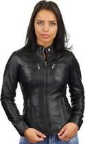 Versano Tulsa Leren Dames Bikerjack Dames Jas L - Zwart