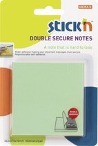 Stick'n sticky notes - Extra brede lijmlaag, 76x76mm, groen, 50 memoblaadjes