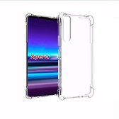 Sony Xperia 10 II hoesje - Transparante Shock proof gel case met verstevigde hoeken - Volledig doorzichtig - GSM Hoesje - Telefoonhoesje Geschikt Voor: Sony Xperia 10 II