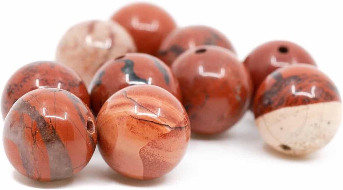 Perles de pierres précieuses en vrac Jaspe rouge - 10 pièces (10 mm) |  bol.com