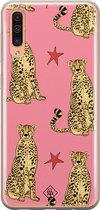 Samsung A50/A30s hoesje siliconen - The pink leopard | Samsung Galaxy A50/A30s case | Roze | TPU backcover transparant